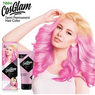 Nisha Cosglam Semi Permanent Hair Color, #11 Soft Pink , 11 Soft Pink - Hair Oils, Care, and Styling | Buy online on ZillyBuy
