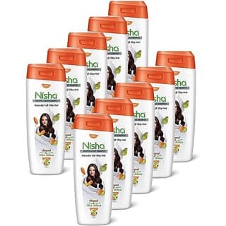 Nisha Shampoo for Healthy Hair Nutritive solution for Women & Men Almond (Pack OF 10) (1800 ml) - Shampoos and Conditioners | Buy online on ZillyBuy