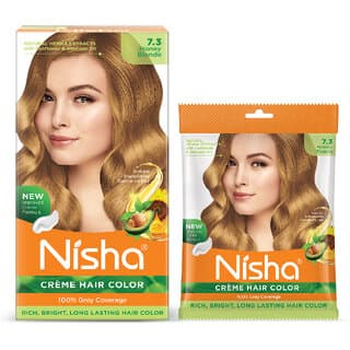 Nisha Color Combo Pack of Honey Blonde 150gm Jumbo + 40gm Sachet Pack , 7.3 Honey Blonde - Hair Oils, Care, and Styling | Buy online on ZillyBuy