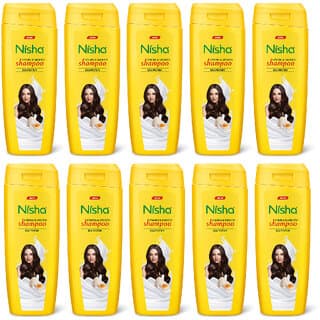 Nisha Shampoo For Women & Men 75ml EACH (Pack OF 10) | Egg Protein Flavour - Shampoos and Conditioners | Buy online on ZillyBuy