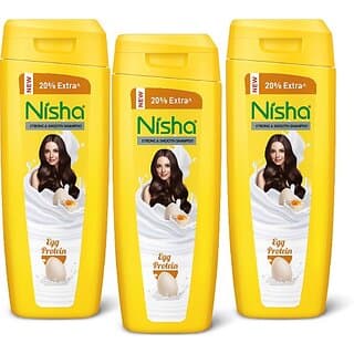 Nisha Shampoo For Women & Men 75ml EACH (Pack OF 3) | Egg Protein Flavour - Shampoos and Conditioners | Buy online on ZillyBuy