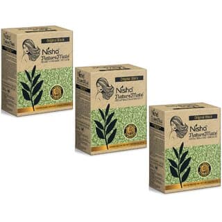 Nisha Nature Mate Henna Based Hair Color No Ammonia 100% Herbal Protection and Long-Lasting Strong Shine Hair (Pack of 3, Natural Black) (60) - Hair Oils, Care, and Styling | Buy online on ZillyBuy