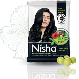 Nisha Hair Color Henna Based Hair Powder Dye For Hair Coloring Natural Brown 30gm each pack (Pack of 8) (240 g) - Hair Oils, Care, and Styling | Buy online on ZillyBuy