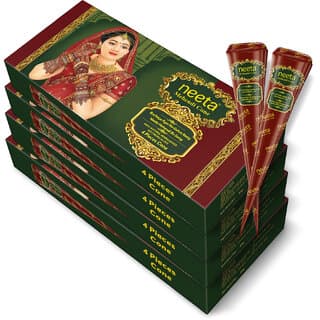 Neeta Mehendi Cone Henna Temporary Tettoo Mehendi (Pack of 16 Pcs) Natural Mehendi Natural Mehendi (Pack of 16) - Hair Oils, Care, and Styling | Buy online on ZillyBuy