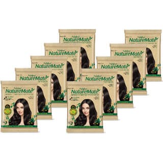 Pack of 10 Nisha Nature Mate Henna Based Hair Color 10g (Black) - Hair Oils, Care, and Styling | Buy online on ZillyBuy