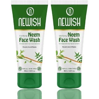 Newish Clarifying Neem Face Wash, Enriched With Aloevera, For Prevents Acne  Pimples, 100ml (Pack of 2) - Skin Care - Face Cleansers | Buy online on ZillyBuy