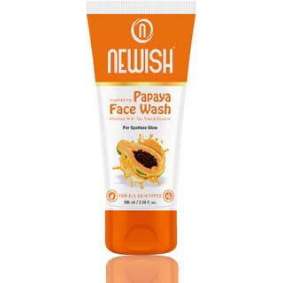 Newish Hydrating Papaya Face Wash, Enriched With Turmeric  Vitamin E, For All Type Skin, 100ml - Skin Care - Face Cleansers | Buy online on ZillyBuy