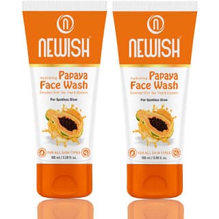 Newish Hydrating Papaya Face Wash, Enriched With Turmeric  Vitamin E, For All Type Skin, 100ml (Pack of 2) - Skin Care - Face Cleansers | Buy online on ZillyBuy