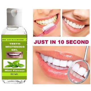 Teeth Whitening Gel Just In 10 Second With Mint Flavour Teeth Whitening Liquid  (50 ml) - Oral Care | Buy online on ZillyBuy