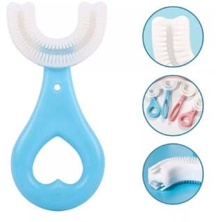 U Shaped Kids Toothbrush for Kids 3-5 Years Children U Shape Toothbrush Baby Brush Teeth Cleaner Silicone Tooth Brush Head 360 Degree Cleansing Infant Toothbrush (MULTICOLOR) (1 Pcs) - Oral Care | Buy online on ZillyBuy
