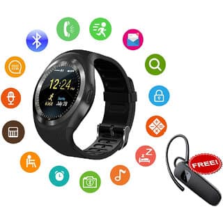 Y1 Smart Watch support Nano SIM Card and TF Card With sleep monitoring smartwatches + Bluetooth Handfree Combo - Smart Watch | Buy online on ZillyBuy