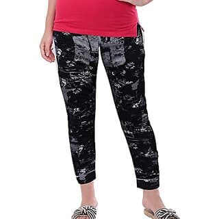 U-Light Women Cotton Printed Trouser With Rib - Uncategorized | Buy online on ZillyBuy