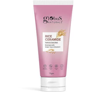 Globus Naturals Rice Ceramide Radiance Face Wash Enriched with Green Tea  Vitamin E Ayurvedic Preparation Paraben Free Gentle  Mild Suitable For All Skin Types 75 gm - Skin Care - Face Cleansers | Buy online on ZillyBuy