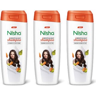 (Pack of 3) Nisha Almond Shampoo | Nourishing Hair Cleanser for Women & Men (75ml Each) - Shampoos and Conditioners | Buy online on ZillyBuy