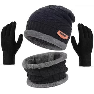 Eastern Club Unisex Black Woolen Winter Cap (Pack of 3) - Uncategorized | Buy online on ZillyBuy