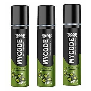 Mycode Crazygirl Fragrance Body Spray (Pack Of 3) - Fragrance | Buy online on ZillyBuy