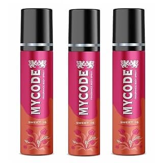 Mycode Sweet16 Fragrance Body Spray (Pack Of 3) - Fragrance | Buy online on ZillyBuy