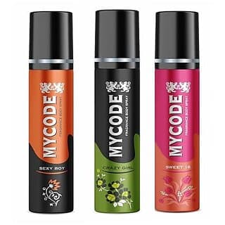 (Pack of 3) Mycode Fragrance  Sexy Boy  Crazy Girl  Sweet 16 Body Spray (75ml Each) - Fragrance | Buy online on ZillyBuy