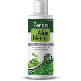 Zenius Aloe Neem Facewash for Oily  Dry Skin, Face Wash for Acne - Skin Care - Face Cleansers | Buy online on ZillyBuy