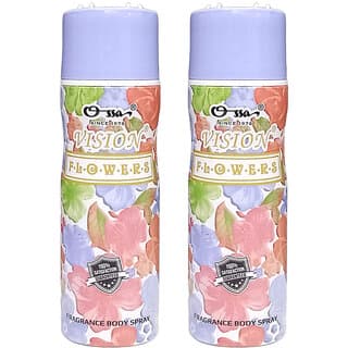 Ossa Vision Flowers Body Spray For Women  Musky Floral And Citrusy Long Lasting Aroma  200ml Each (Pack of 2) - Fragrance | Buy online on ZillyBuy