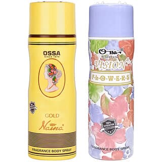 Ossa Gold Naina And Vision Flower Body Spray For Men And Women  Musk And Floral Long Lasting Aroma  200ml Each (Pack of 2) - Fragrance | Buy online on ZillyBuy