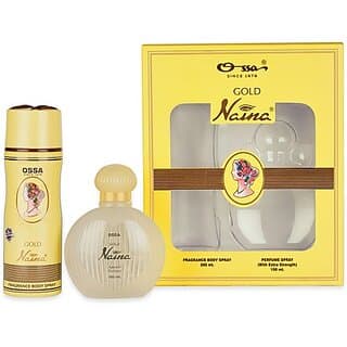 OSSA Gold Naina Gift Set Of EDP Perfume 100ml  Body Spray 200ml  Special Occasion Combo Set  Gift Set For Men  Women  (1 Items in the set) - Fragrance | Buy online on ZillyBuy