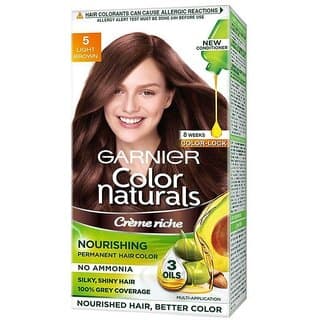 Garnier Color Naturals Cream Light Brown 5 Hair Color - 70ml+60g - Hair Oils, Care, and Styling | Buy online on ZillyBuy