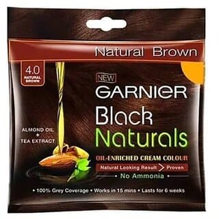 Naturals Creme Natural Brown Garnier Hair Color 4.0 - 20ml + 20g - Hair Oils, Care, and Styling | Buy online on ZillyBuy