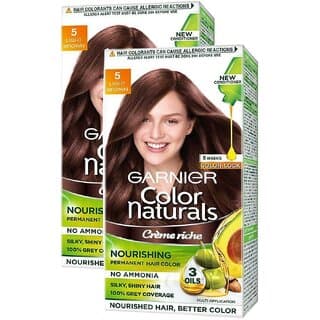 Garnier Naturals Cream Hair Color, Light Brown - Pack Of 2 (130ml) - Hair Oils, Care, and Styling | Buy online on ZillyBuy