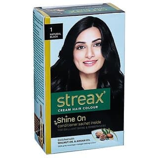 Streax Natural Black 1 Hair Colour - 25g+25ml - Hair Oils, Care, and Styling | Buy online on ZillyBuy