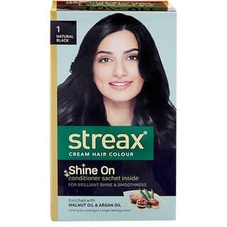 Streax Natural Black Cream Hair Colour (25g+25ml) - Hair Oils, Care, and Styling | Buy online on ZillyBuy