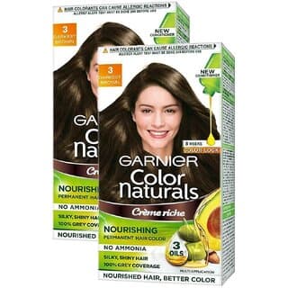 Garnier Naturals Cream Hair Color, Dark Brown - Pack Of 2 (130ml) - Hair Oils, Care, and Styling | Buy online on ZillyBuy