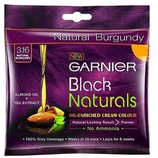Garnier Black Naturals Crme Riche Hair Color, Burgundy - Pack Of 1 (40ml) - Hair Oils, Care, and Styling | Buy online on ZillyBuy