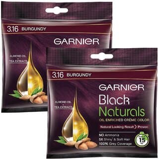 Garnier Black Naturals Crme Riche Hair Color, Burgundy - Pack Of 2 (40ml) - Hair Oils, Care, and Styling | Buy online on ZillyBuy