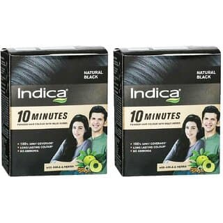 Indica Natural Black Powder Hair Colour - 40g (Pack Of 2) - Hair Oils, Care, and Styling | Buy online on ZillyBuy