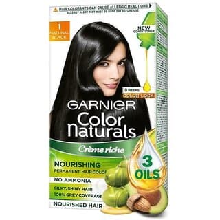 Naturals Cream Natural Black Garnier Hair Color 1 - 70ml + 60g - Hair Oils, Care, and Styling | Buy online on ZillyBuy