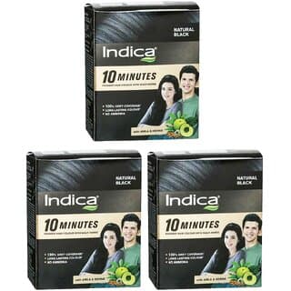 Indica Natural Black Powder Hair Colour - 40g (Pack Of 3) - Hair Oils, Care, and Styling | Buy online on ZillyBuy