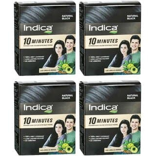 Indica Natural Black Powder Hair Colour - 40g (Pack Of 4) - Hair Oils, Care, and Styling | Buy online on ZillyBuy