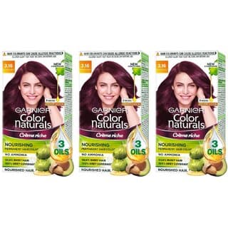 Garnier Color Naturals Cream Burgundy 3.16 Hair Color - 35ml+30g (Pack Of 3) - Hair Oils, Care, and Styling | Buy online on ZillyBuy