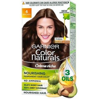 Garnier Color Naturals Brown Creme Riche Hair Color - 4 (75ml) - Hair Oils, Care, and Styling | Buy online on ZillyBuy