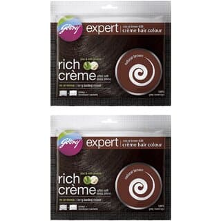 Godrej Rich Creme Natural Brown 4.0 Hair Colour - 20g+20ml (Pack Of 2) - Hair Oils, Care, and Styling | Buy online on ZillyBuy