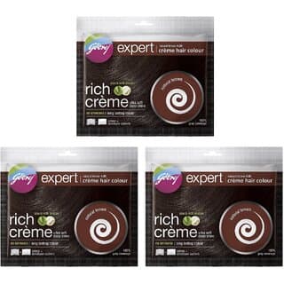 Godrej Rich Creme Natural Brown 4.0 Hair Colour - 20g+20ml (Pack Of 3) - Hair Oils, Care, and Styling | Buy online on ZillyBuy
