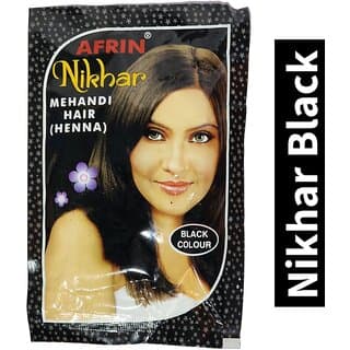 Afrin Nikhar Henna Black Colour Hair - 45gm - Hair Oils, Care, and Styling | Buy online on ZillyBuy
