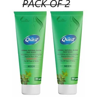 Quest Herbal Natural Glow Neem Face Wash (pack of 2)50gm - Skin Care - Face Cleansers | Buy online on ZillyBuy