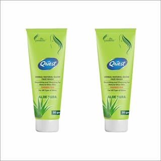 Quest Herbal Natural Glow  Aloe vera  Face Wash (pack of 3)50gm - Skin Care - Face Cleansers | Buy online on ZillyBuy