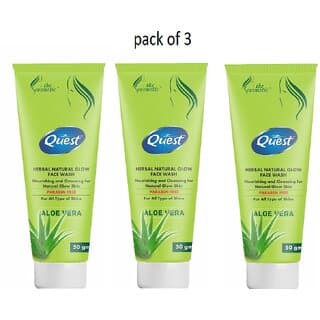 QUEST HERBAL NATURAL GLOW ALOE VERA FACE WASH (PACK OF 3) - Skin Care - Face Cleansers | Buy online on ZillyBuy