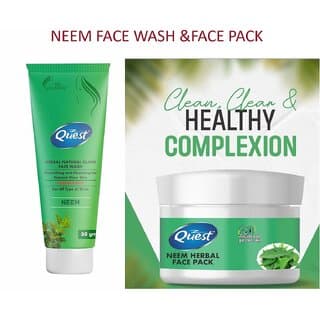 Quest Herbal Natural Glow Neem Face Wash  Face Pack(pack of 1) - Skin Care - Face Cleansers | Buy online on ZillyBuy