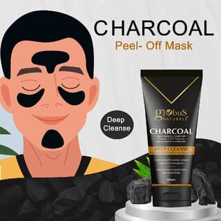 Globus Naturals Activated Charcoal Peel Off Mask for Removing Excess Oil Dirt  Detoxifies Skin 100g - Skin Care - Face Cleansers | Buy online on ZillyBuy