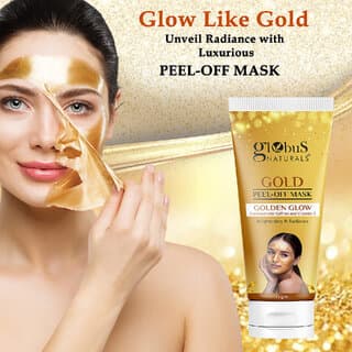 Globus Naturals Gold Peel Off Mask For Golden Glow, Enriched with Saffron & Vitamin-E, Brightening & Radiance, Suitable For All Skin Types, 75 g - Skin Care - Face Cleansers | Buy online on ZillyBuy