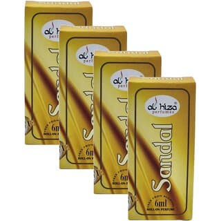 Al Hiza Sandal Roll On Perfume 6ml Pack of 4 - Fragrance | Buy online on ZillyBuy